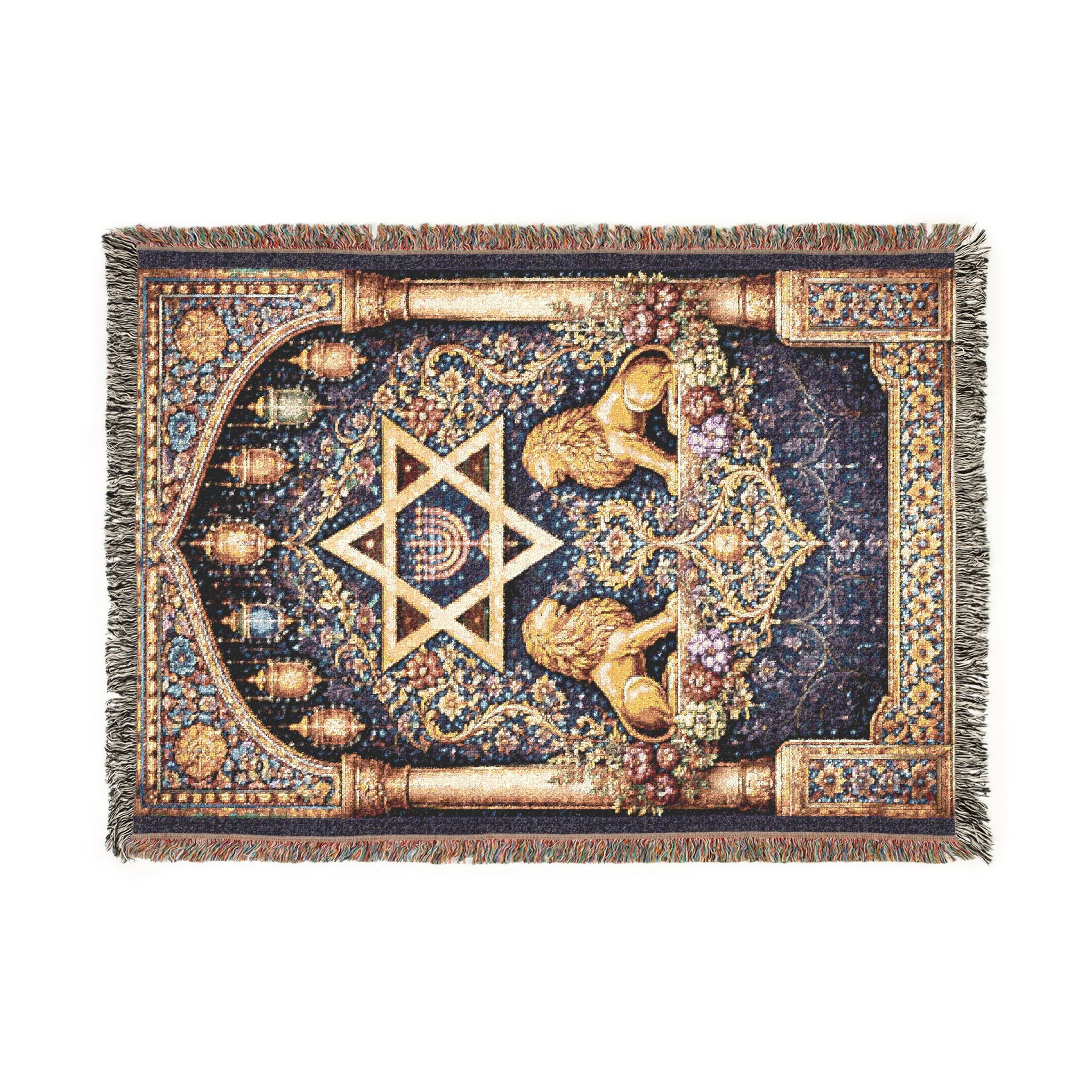 Moroccan Jewish Design Blanket/Rug