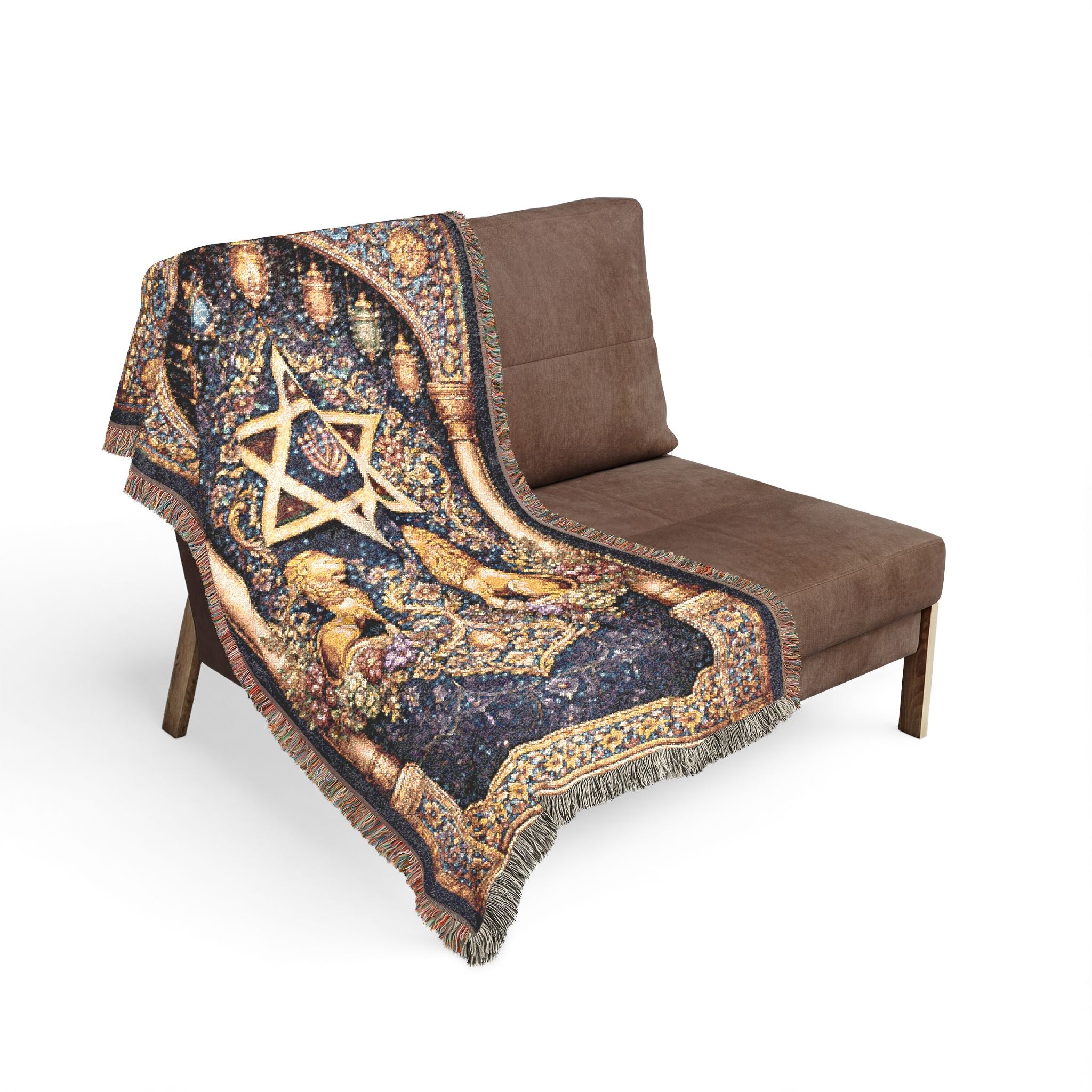 Moroccan Jewish Design Blanket/Rug